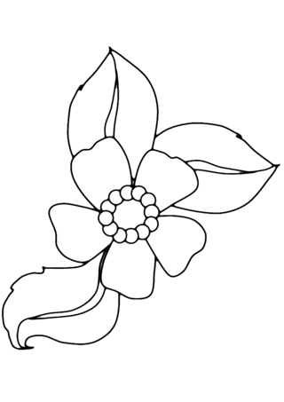 Fleur 007 - Coloriages fleurs, fruits et légumes - Coloriages - 10doigts.fr