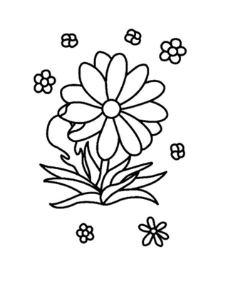 Fleur 010 - Coloriages fleurs, fruits et légumes - Coloriages - 10doigts.fr