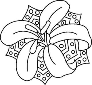 Fleur 015 - Coloriages fleurs, fruits et légumes - Coloriages - 10doigts.fr