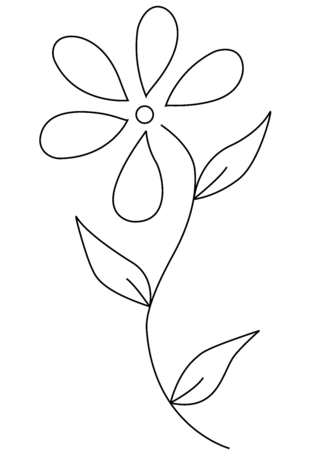Fleur 017 - Coloriages fleurs, fruits et légumes - Coloriages - 10doigts.fr