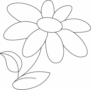 Fleur 019 - Coloriages fleurs, fruits et légumes - Coloriages - 10doigts.fr