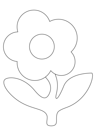 Fleur 027 - Coloriages fleurs, fruits et légumes - Coloriages - 10doigts.fr