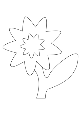 Fleur 031 - Coloriages fleurs, fruits et légumes - Coloriages - 10doigts.fr