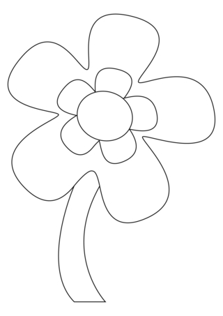 Fleur 037 - Coloriages fleurs, fruits et légumes - Coloriages - 10doigts.fr