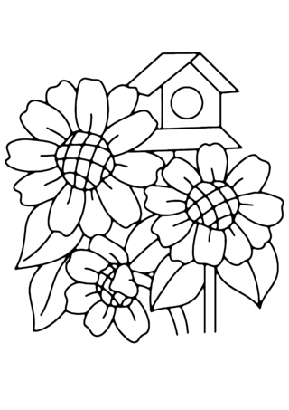 Fleurs 004 - Coloriages fleurs, fruits et légumes - Coloriages - 10doigts.fr