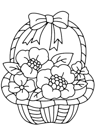 Fleurs 007 - Coloriages fleurs, fruits et légumes - Coloriages - 10doigts.fr