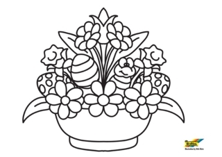 Fleurs 047 - Coloriages fleurs, fruits et légumes - Coloriages - 10doigts.fr
