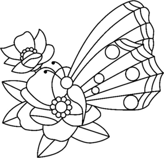 Fleurs et papillons 05 - Coloriages fleurs, fruits et légumes - Coloriages - 10doigts.fr