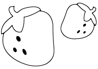 Fraises 02 - Coloriages fleurs, fruits et légumes - Coloriages - 10doigts.fr