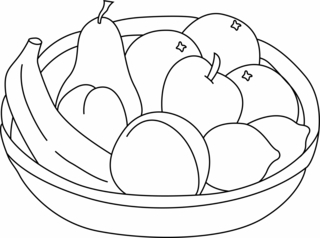 Fruits 07 - Coloriages fleurs, fruits et légumes - Coloriages - 10doigts.fr