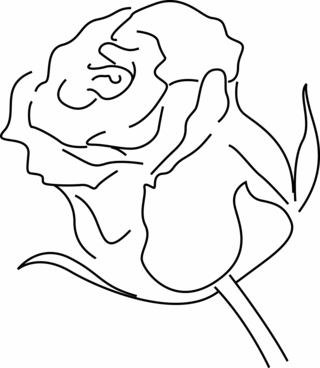 Rose 04 - Coloriages fleurs, fruits et légumes - Coloriages - 10doigts.fr