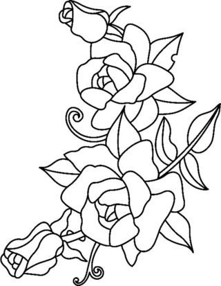 Roses 02 - Coloriages fleurs, fruits et légumes - Coloriages - 10doigts.fr