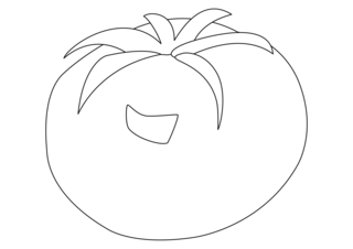 Tomate 01 - Coloriages fleurs, fruits et légumes - Coloriages - 10doigts.fr