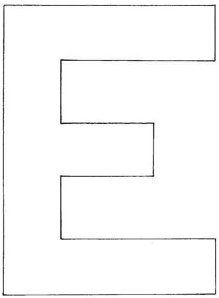 E majuscule - Coloriages lettres et chiffres - Coloriages - 10doigts.fr