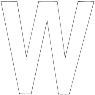 W majuscule - Coloriages lettres et chiffres - Coloriages - 10doigts.fr