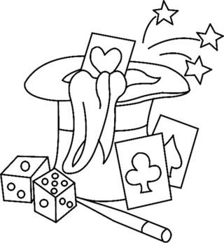 Magie 01 - Coloriages métier - Coloriages - 10doigts.fr