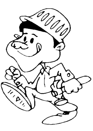 Ouvrier 01 - Coloriages métier - Coloriages - 10doigts.fr