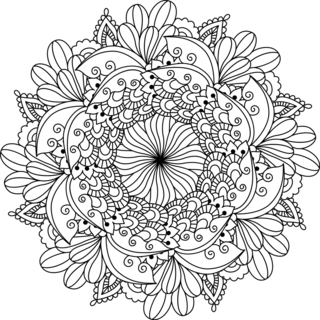 Mandala1 - Coloriages mandala - Coloriages - 10doigts.fr