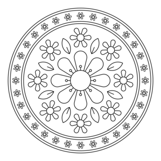 Mandala15 - Coloriages mandala - Coloriages - 10doigts.fr