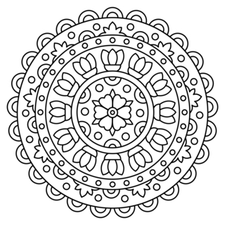 Mandala4 - Coloriages mandala - Coloriages - 10doigts.fr