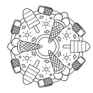 Mandala5 - Coloriages mandala - Coloriages - 10doigts.fr
