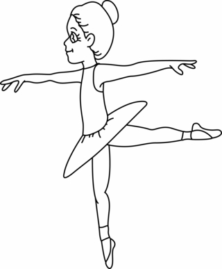 Sport danseuse 04 - Coloriages sport Jeux Olympiques - Coloriages - 10doigts.fr