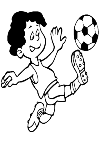 Sport football 02 - Coloriages sport Jeux Olympiques - Coloriages - 10doigts.fr