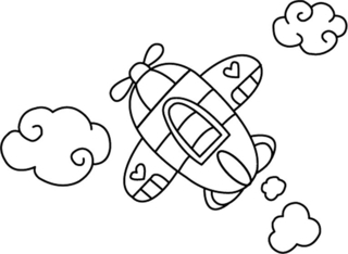 Avion 01 - Coloriages véhicule - Coloriages - 10doigts.fr