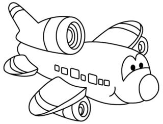 Avion 03 - Coloriages véhicule - Coloriages - 10doigts.fr