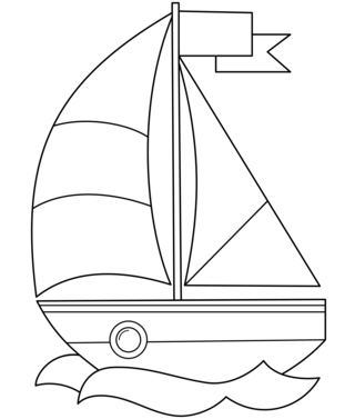 Bateau 01 - Coloriages véhicule - Coloriages - 10doigts.fr