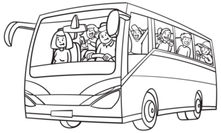 Bus 05 - Coloriages véhicule - Coloriages - 10doigts.fr