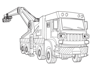 Camion 12 - Coloriages véhicule - Coloriages - 10doigts.fr