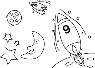 Fusée 06 - Coloriages véhicule - Coloriages - 10doigts.fr