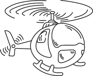 Hélicoptère 02 - Coloriages véhicule - Coloriages - 10doigts.fr