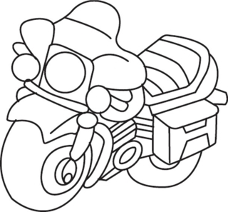 Moto 01 - Coloriages véhicule - Coloriages - 10doigts.fr
