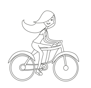 Vélo 02 - Coloriages véhicule - Coloriages - 10doigts.fr