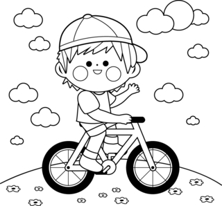 Vélo 03 - Coloriages véhicule - Coloriages - 10doigts.fr