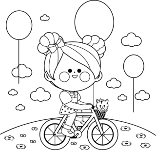 Vélo 04 - Coloriages véhicule - Coloriages - 10doigts.fr