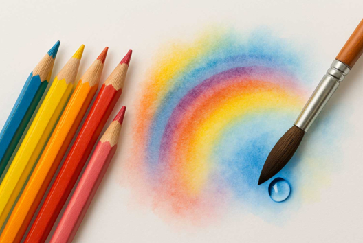 Crayons aquarelles - Crayons de coloriage et de dessin pour enfants - 10doigts.fr