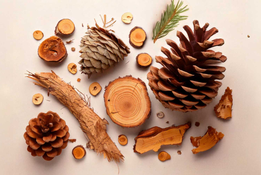 Fleurs séchées, pommes de pin - Matériaux et produits naturels - 10doigts.fr