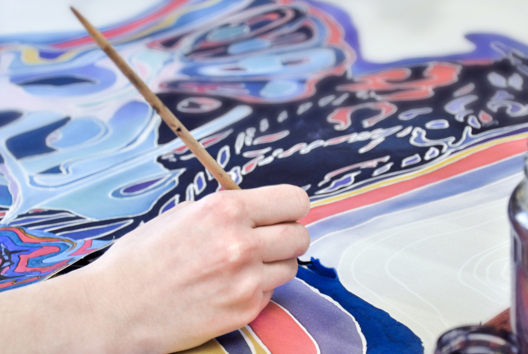 Peinture sur soie - Arts plastiques - 10doigts.fr
