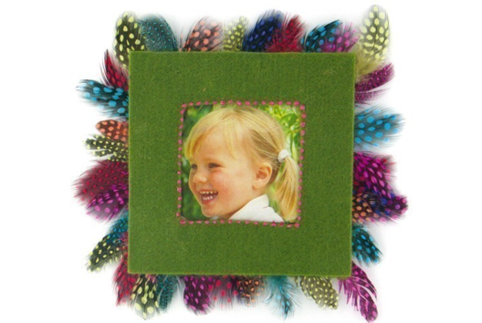 Cadre à plumes - Activités manuelles objets décorés - 10doigts.fr