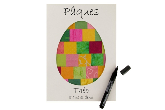 cadre mosaïque paques - Activités manuelles DIY Pâques - 10doigts.fr
