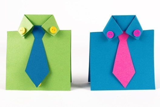 Chemises en papier - Activités manuelles fête des pères - 10doigts.fr