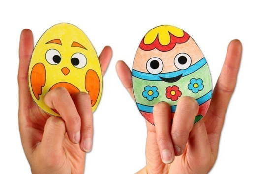 Marionnettes à doigts - Pâques - Activités manuelles DIY Pâques - 10doigts.fr