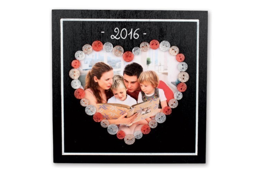 Tableau photo coeur - Activités manuelles fête des mères - 10doigts.fr