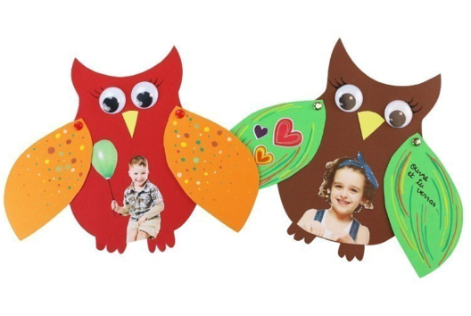 carte hibou pour la fête des pères / fête des mères - Activités manuelles fête des mères - 10doigts.fr