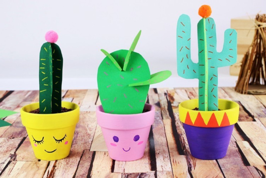 DIY - Cactus en papier - Activités manuelles collage, pliage - 10doigts.fr