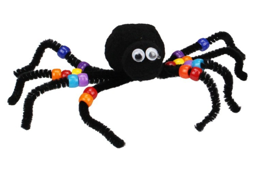 Araignées en pompons et chenilles - Activités manuelles Halloween - 10doigts.fr - 2