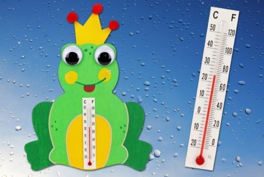 Thermomètre grenouille - Activités manuelles la météo - 10doigts.fr
